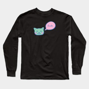 rude cat Long Sleeve T-Shirt